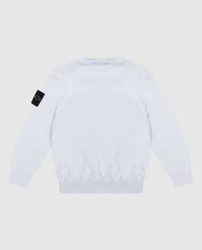 Stone Island Дитячий блакитний джемпер з логотипом L1S165100001S00B224