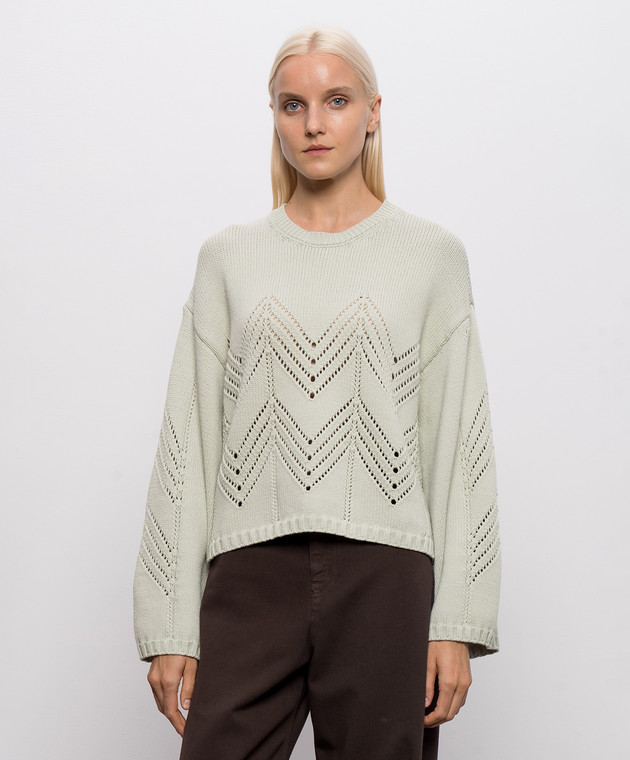 Twinset Зеленый свитер с шерстью 262TP3191 изображение 3