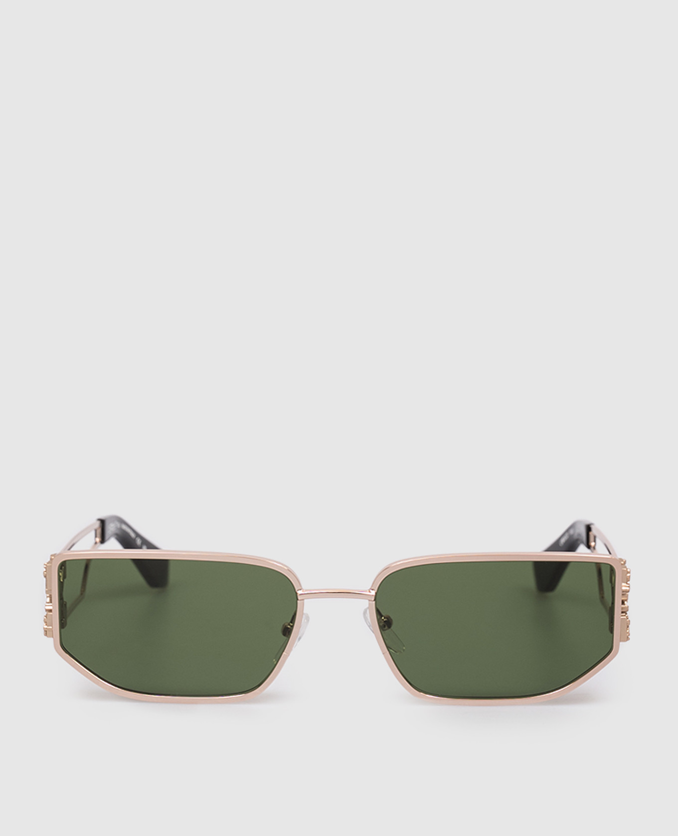 

Золотые солнцезащитные очки Allen с фактурной эмблемой, Золотистый, Очки