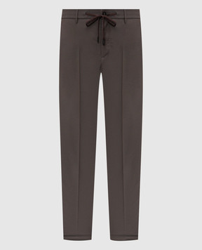 Peserico Коричневі штани з вовною R54295D02561