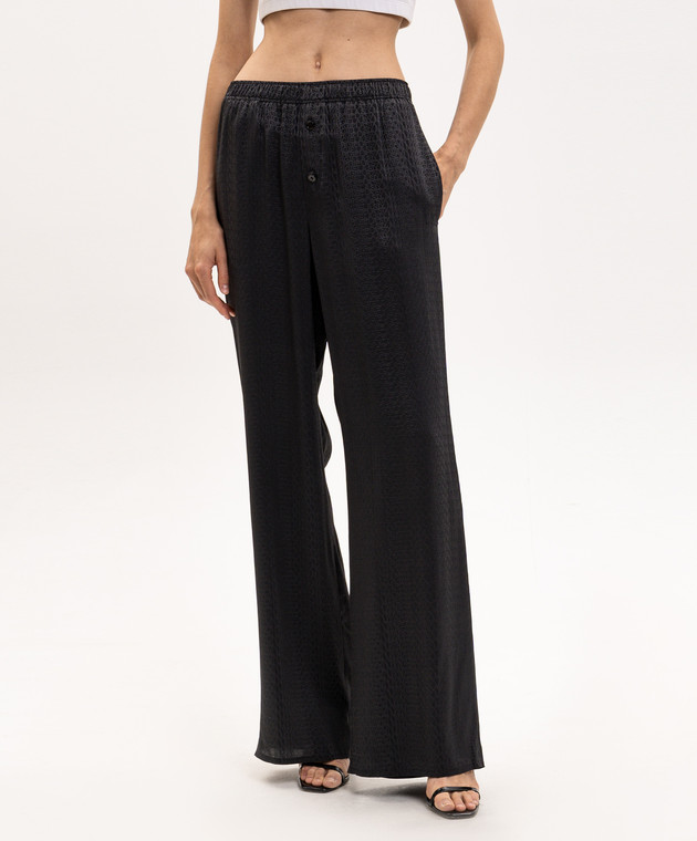 Maison Margiela MM6 Черные брюки в логотипе шаблон S52KA0529M36007 изображение 3
