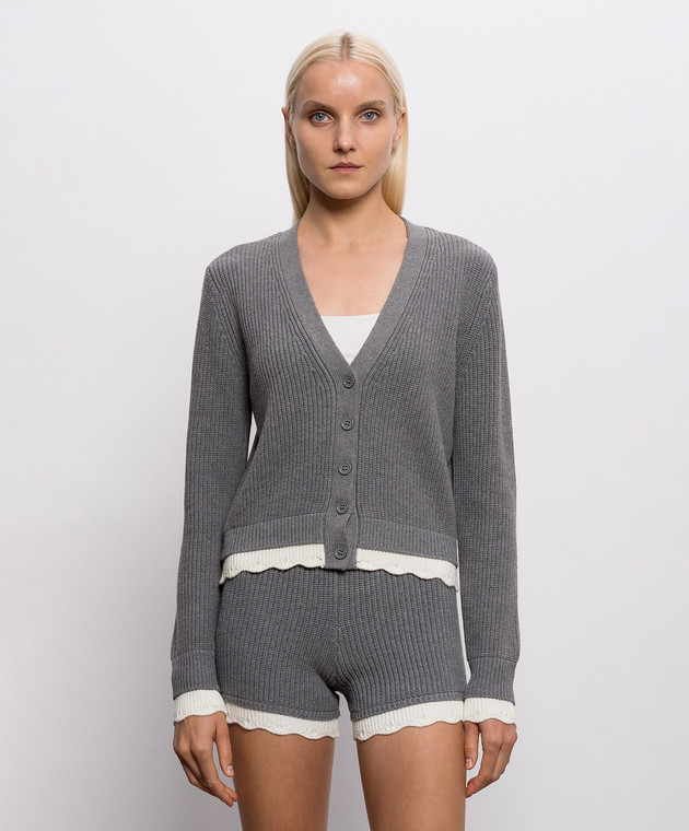 Twinset Сірий кардиган з вовною 262AP3041 зображення 3