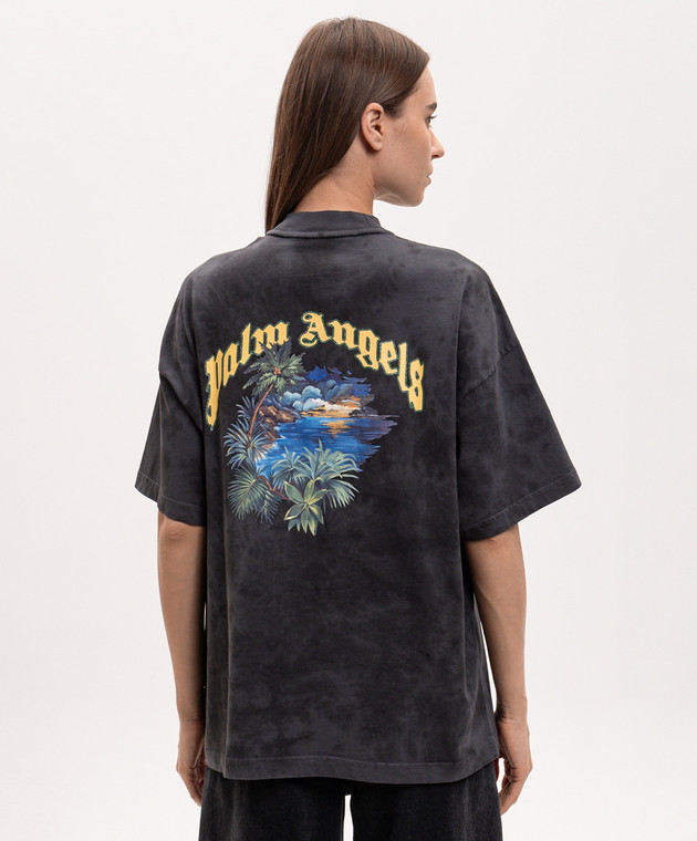 Palm Angels Серая футболка с принтом PWAA07BS26JER009 изображение 4