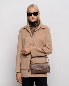 Valentino Коричневая кожаная сумка Devain 9W2B0T31ABM