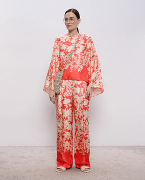 Agnona Блуза із шовку в квітковий принт TT1101YS4064