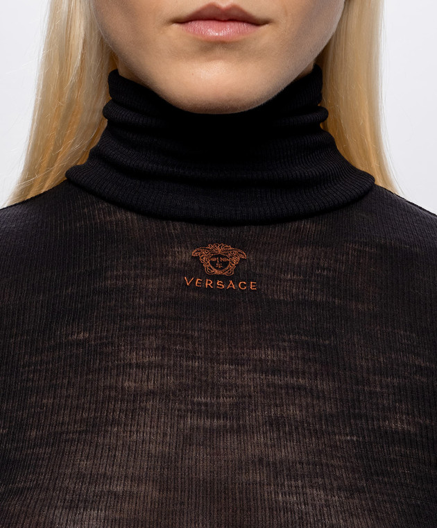 Versace Чорний гольф з вовни 10265941A19235 зображення 5