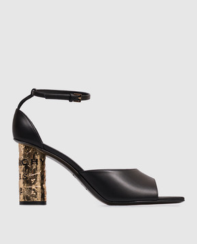 Givenchy Черные кожаные босоножки BE30BNE1J7