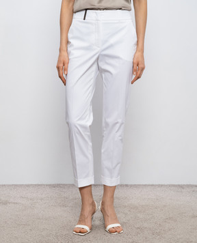 Peserico Білі штани з відворотами P0458801964