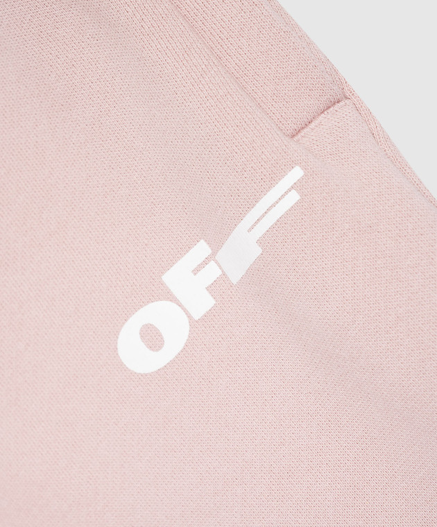 Off-White Дитячі рожеві спортивні штани з принтом Off 44GCH00AS26F002 зображення 3