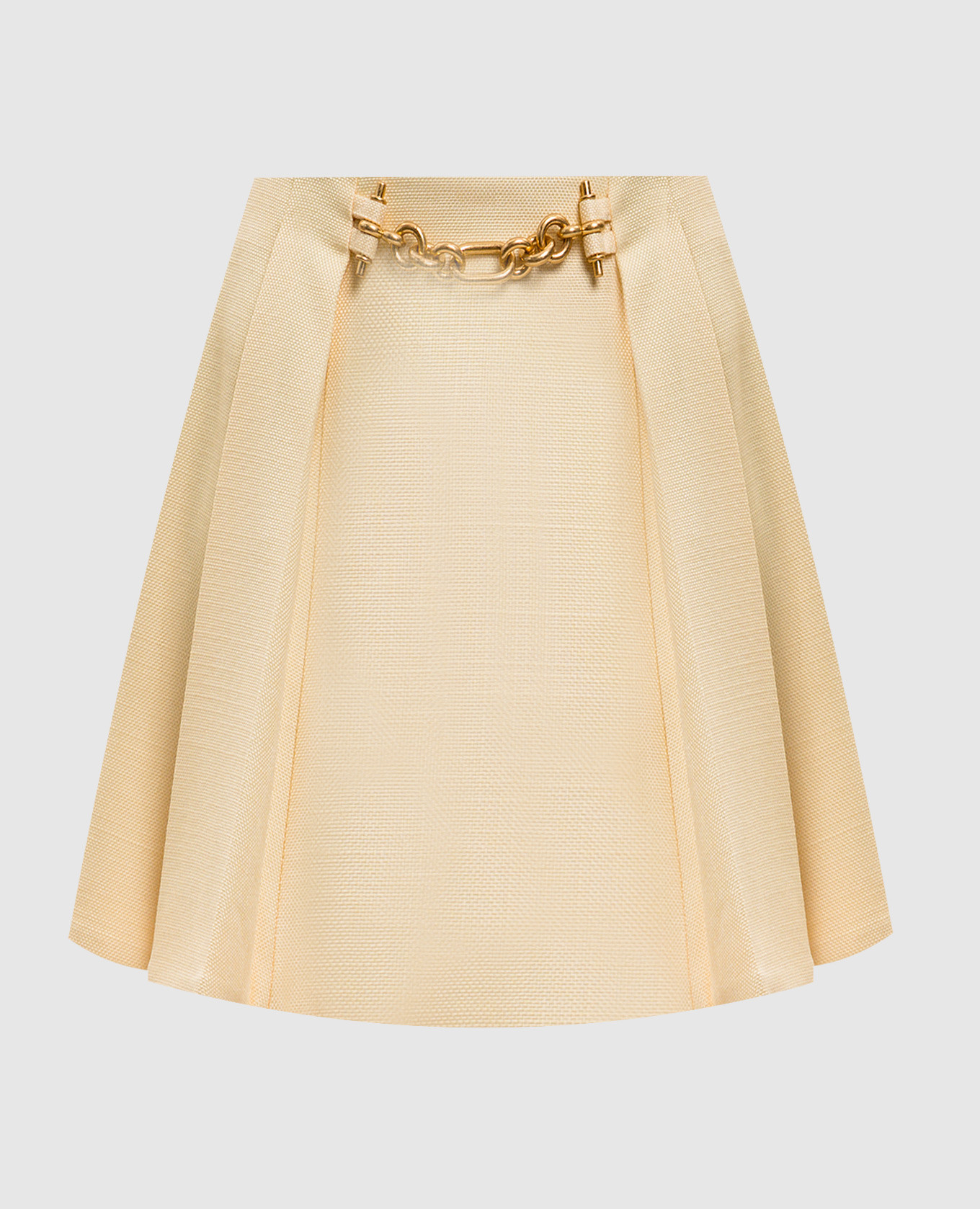 

Желтая юбка мини с цепочкой, Желтый, Юбки-а-силуэта