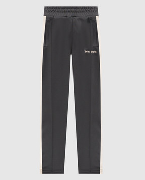 Palm Angels Серые спортивные брюки с вышивкой логотипа PMCJ020S26FAB001
