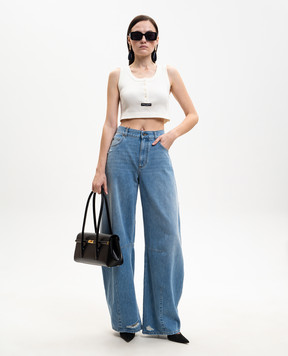 Dolce&Gabbana Синие джинсы-бананы с прорехами FTDG9DG8OG6