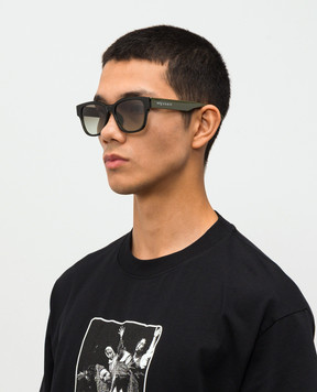 Alexander McQueen Зелені сонцезахисні окуляри з логотипом 852617J0749