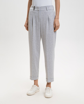 Peserico Сірі штани з патчем A04514J002379