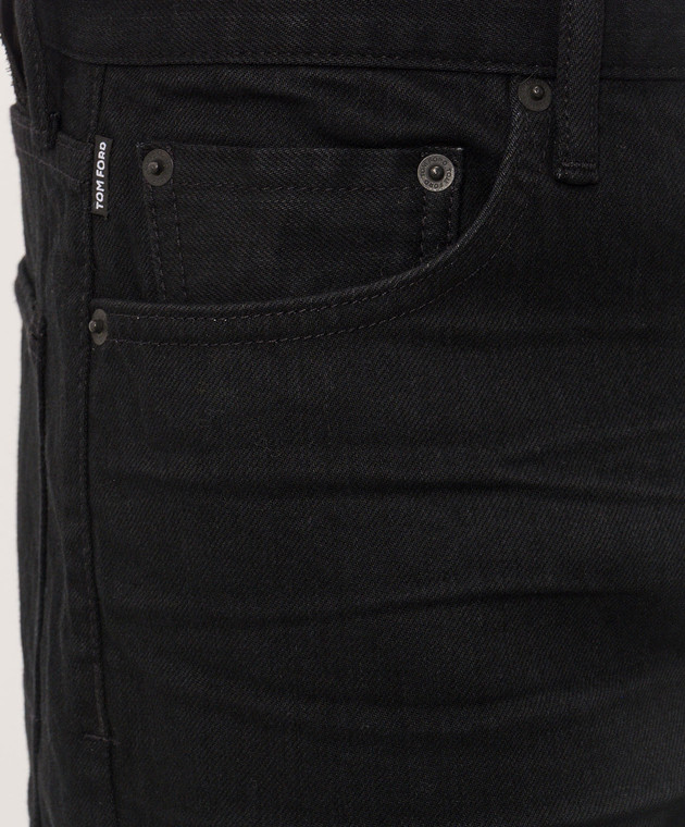 Tom Ford Черные джинсы с логотип патч DPH003DMC084 изображение 5