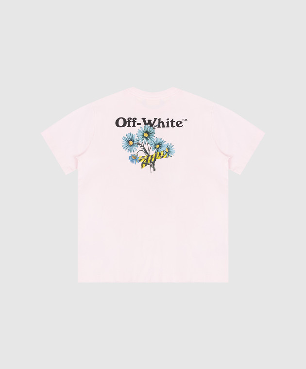 Off-White Дитяча рожева футболка Daisy 44GAA001S26J004 зображення 2