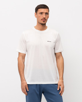 Kiton Біла футболка з вишивкою логотипа UMK1274