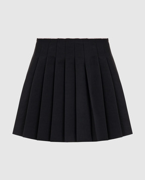 Maison Margiela MM6 Черная юбка-плиссе с шерстью S52MC0024M35436