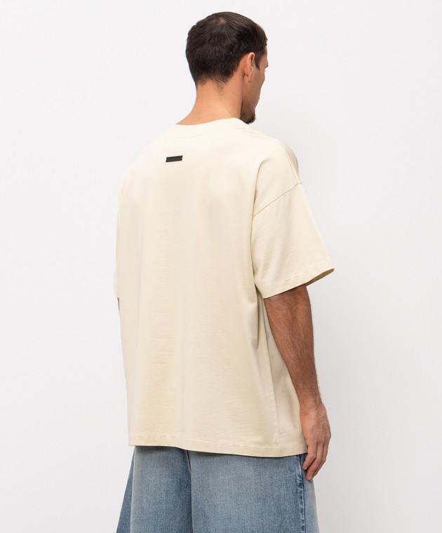 Fear of God Жовта футболка з нашивкою логопа FG9M109930CRY зображення 4