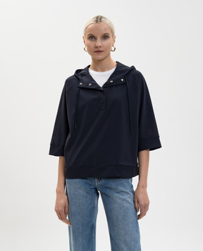 Herno Синє худі з короткими рукавами JG000308D52127