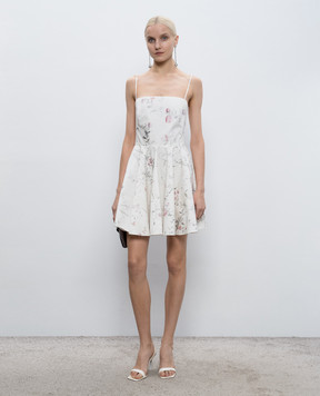 Givenchy Біла сукня в квітковий принт BW22VR16RD