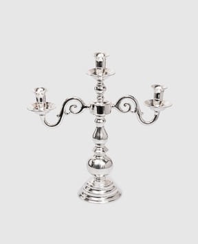 Broggi 1818 Сріблястий підсвічник Ambasciata на три свічки 3100018546