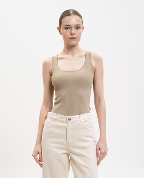 Max Mara Майка цвета хаки GHIRO MXMGHIRO