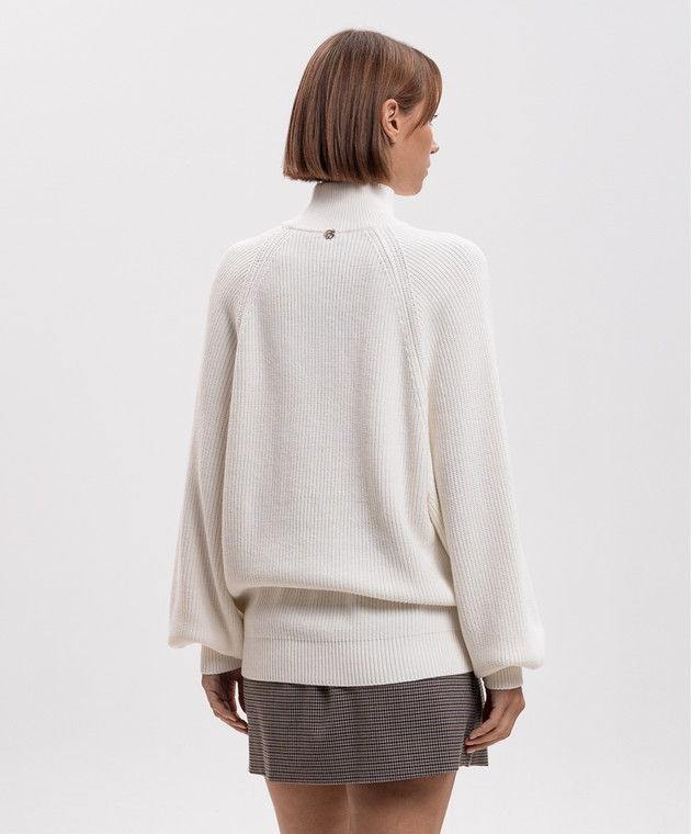 Twinset Свитер с шерстью цвета айвори 262AP3043 изображение 4