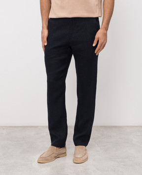 Trussardi Темно-сині штани з льону P719M000113NMP313T38