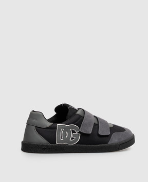 Dolce&Gabbana Детские черные кроссовки DG Original DA5254A42783738