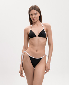 Balmain Чорний купальник з вишивкою PB BKB972460