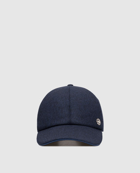 Stefano Ricci Синяя кепка из шерсти MCV61NB07EMA0034