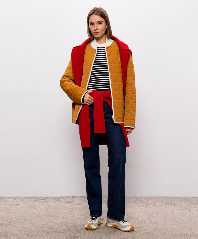 Ami Paris Коричневий бомбер з нашивкою UJK938PL0117w зображення 2