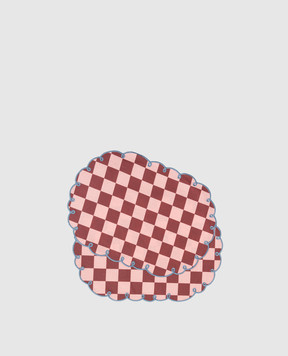 Bitossi Home Набор розовых столовых ковриков в клетку DAM00002