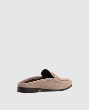 Max Mara Бежеві замшеві мюлі GOCCIA MXAGOCCIA