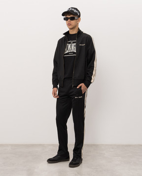 Palm Angels Черные спортивные брюки с вышивкой логотипа PAMCJ002FB001