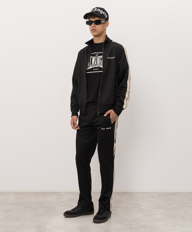 Palm Angels Чорні спортивні штани з вишивкою логотипа PAMCJ002FB001 зображення 2