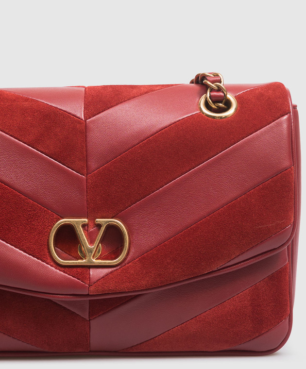 Valentino Червона шкіряна сумка Djuna 9W2B0T55TIE зображення 5