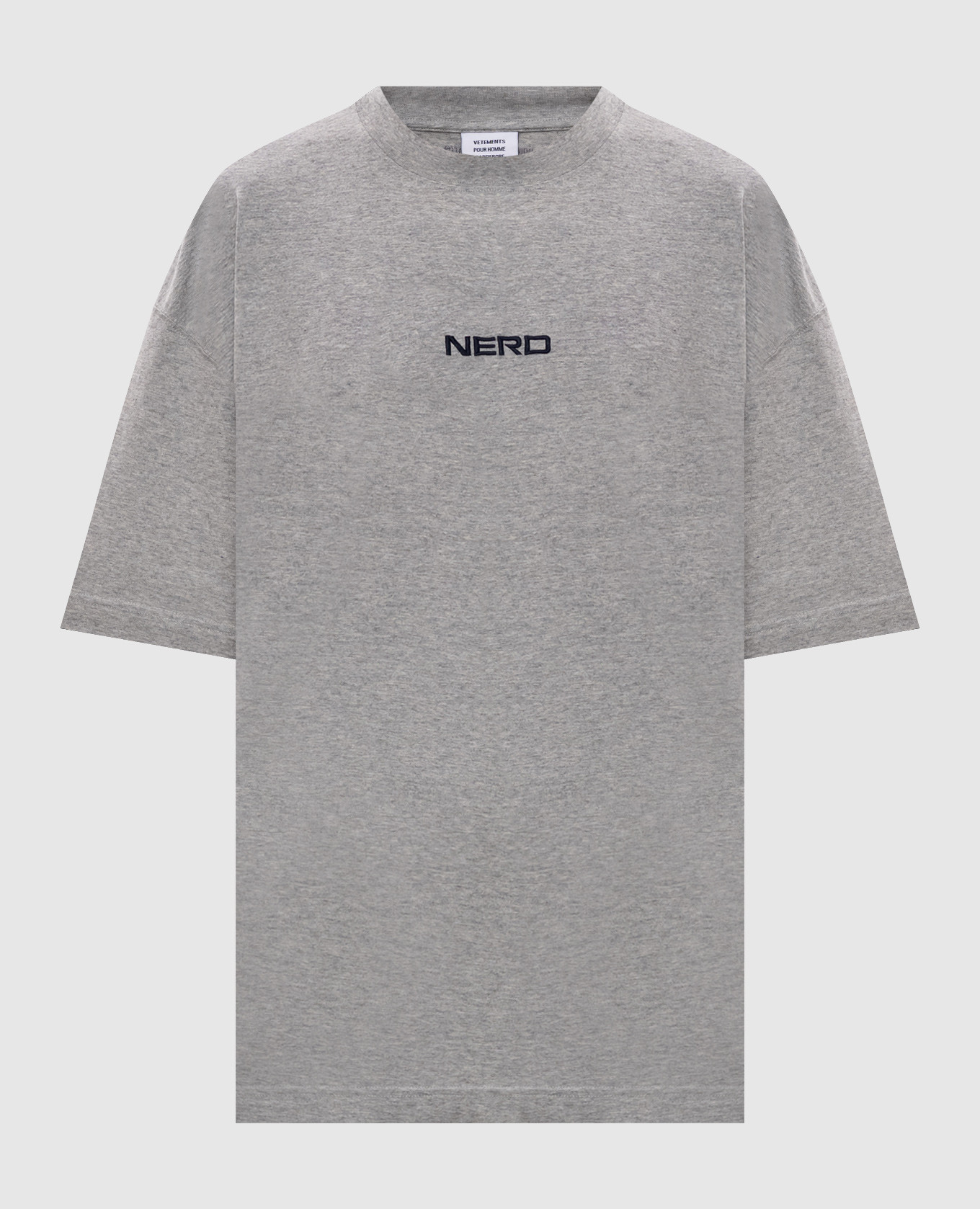 

Серая меланжевая футболка с вышивкой, Серый, Футболки