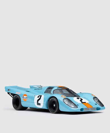 Голубой сувенир в форме автомобиля Porsche 917 KH