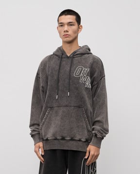 Off-White Сіре худі з логотипом 44MBB085F5F00K