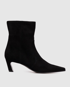 Stuart Weitzman Чорні замшеві ботильйони Stassi SM498