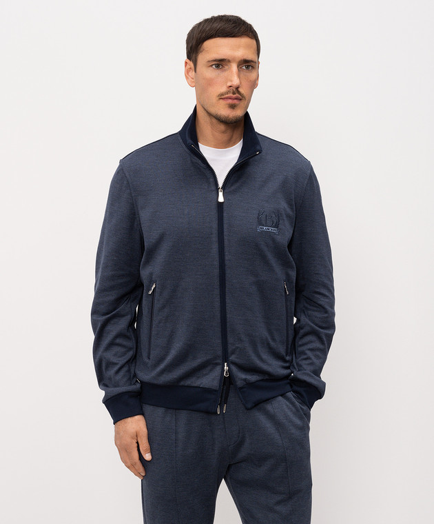 Bilancioni Синяя спортивная куртка с шелком BE26CJ3TE7 изображение 3