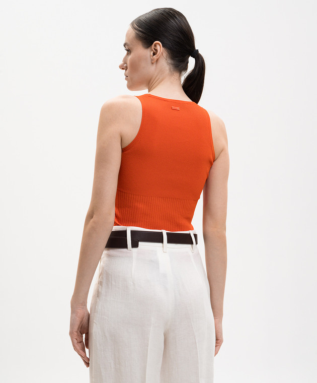 Max Mara Оранжевая майка GHIRO MXMGHIRO изображение 4