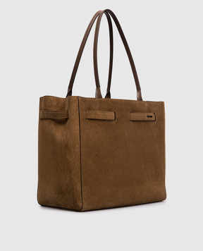 Tom Ford Коричнева замшева сумка-тоут AUDREY L1809LCL068X