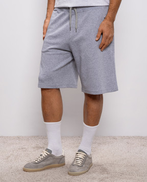 Brunello Cucinelli Серые меланжевые шорты MW8633242G