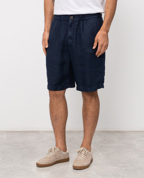 Brunello Cucinelli Сині шорти з льону M243DU0065