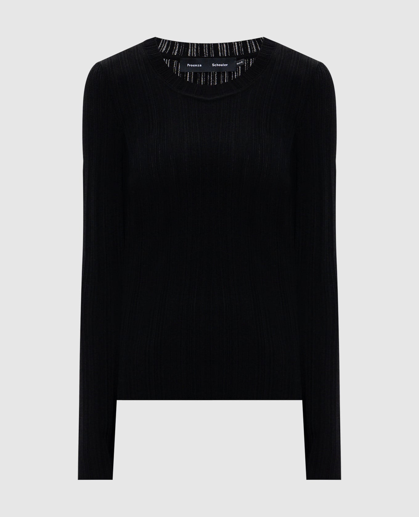 Черный джемпер Fedda с шерстью в рубчик