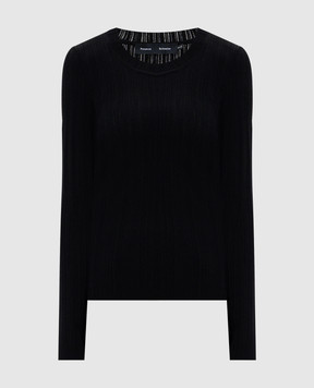 PROENZA SCHOULER Черный джемпер Fedda с шерстью в рубчик R2617314KY415