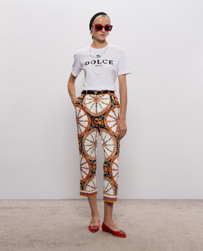 Dolce&Gabbana Белая футболка с принтом логотипа F8W56ZFU7EQ